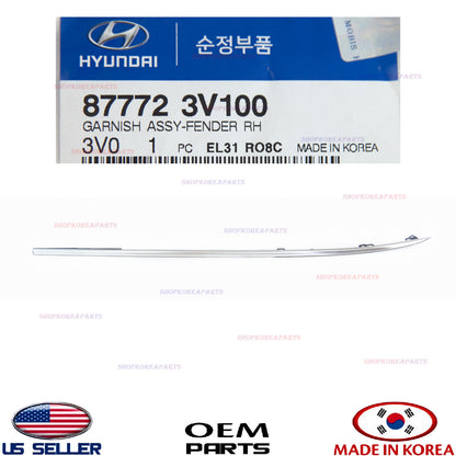 GENUINE Fender Molding Right Passenger Side (Satin) OEM Hyundai Azera 2012-2017