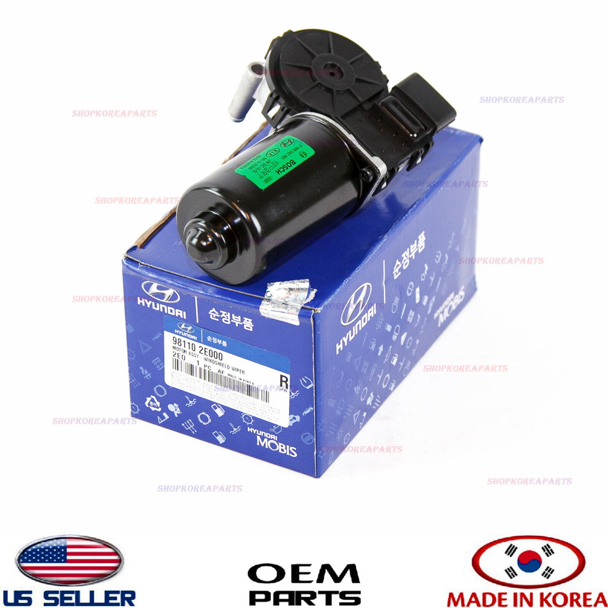 GENUINE Front Windshield Wiper Motor OEM Hyundai Tucson 2005-2009 981102E000