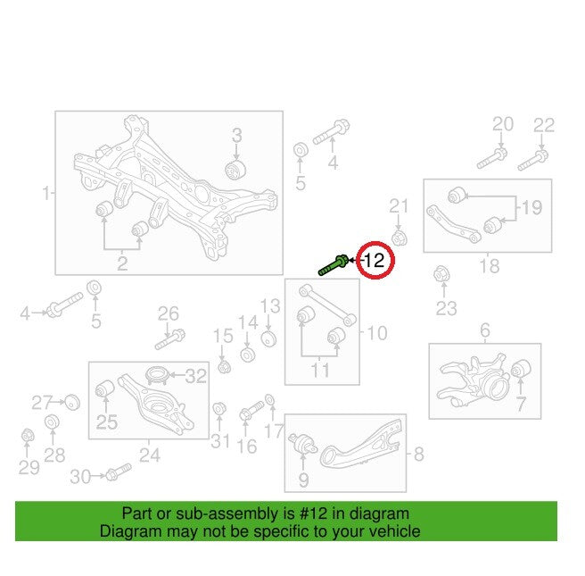 GENUINE Lateral Arm Adjust Bolt OEM Various Hyundai Kia 11-22 *See compatibility