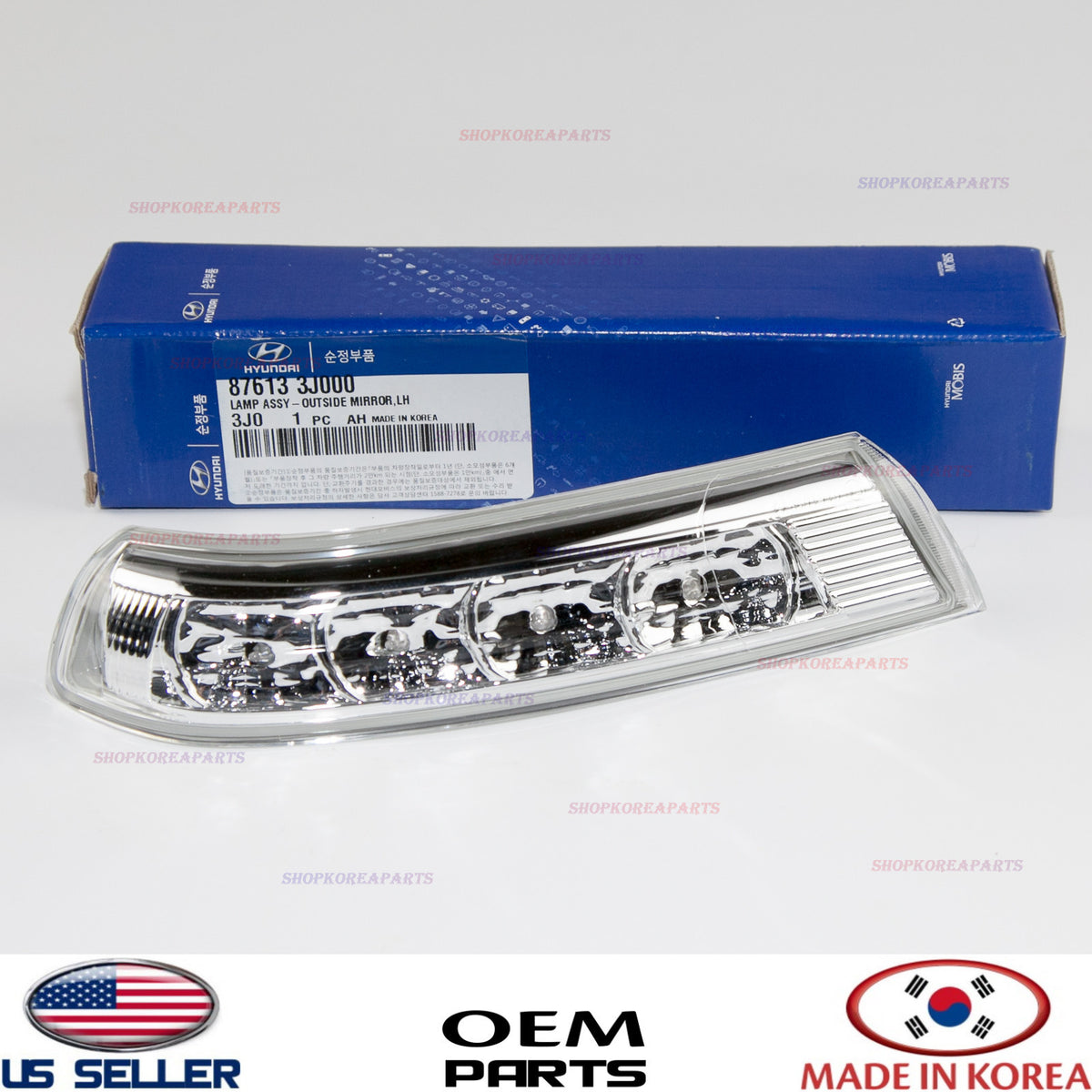 GENUINE Outside Mirror Signal Lamp LH Driver Side OEM VERACRUZ SANTA FE 2007-12