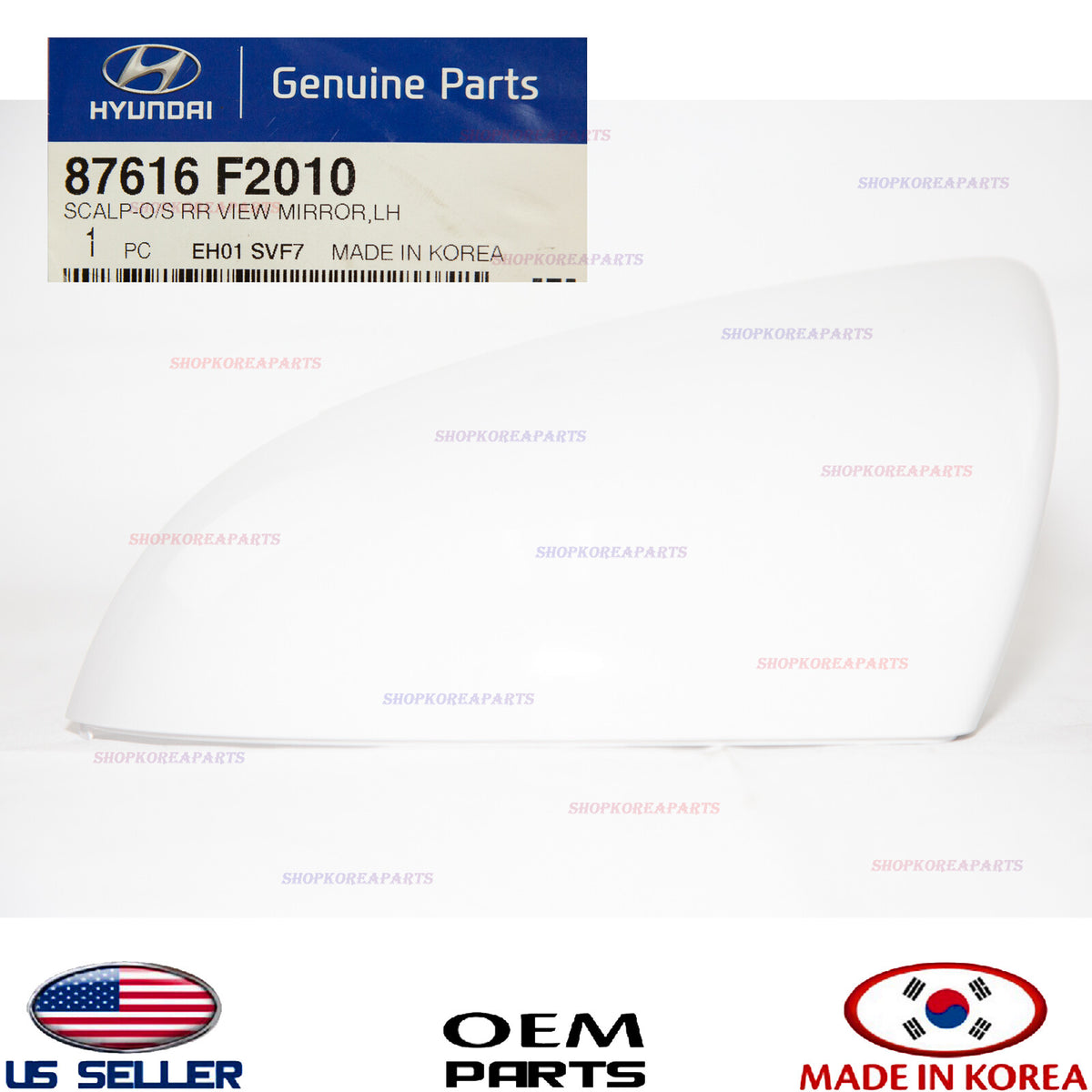 GENUINE OEM Outer Mirror Cover Cap Left Driver Side 2017–2020 Elantra Sedan