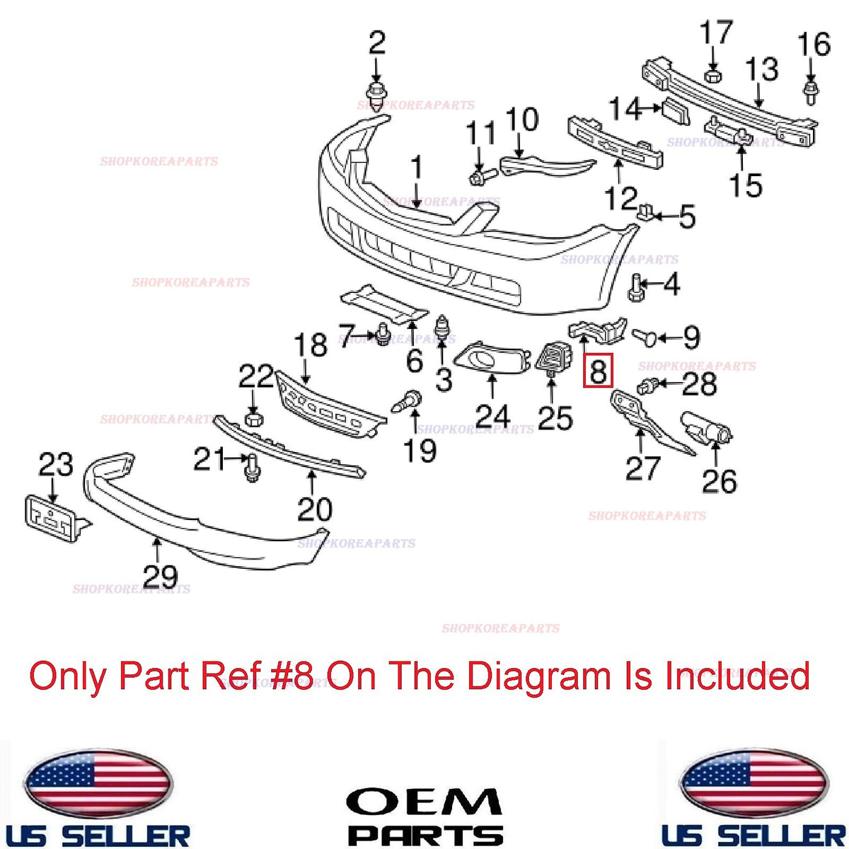GENUINE Front Bumper Bracket Retainer LEFT Driver Side ⭐OEM⭐ Acura TSX 2004-2008
