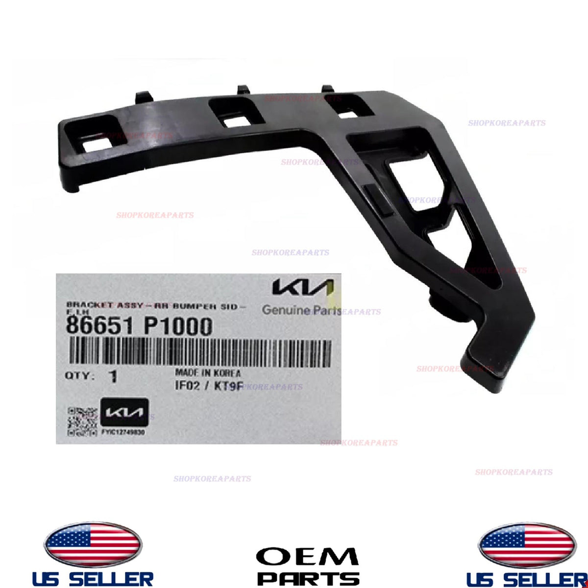 GENUINE Rear Bumper Bracket LEFT Driver Side 2023-2025 Kia Sportage