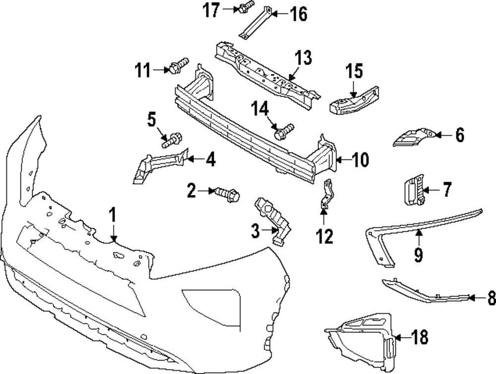 GENUINE OEM Front Bumper Upper Bracket LEFT Driver Side 2022-2025 Eclipse Cross
