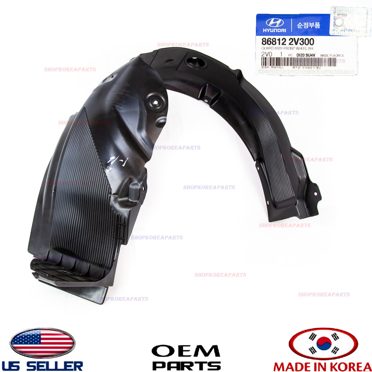 GENUINE Fender Liner Front RIGHT Passenger Side OEM Veloster Base 2015-2017
