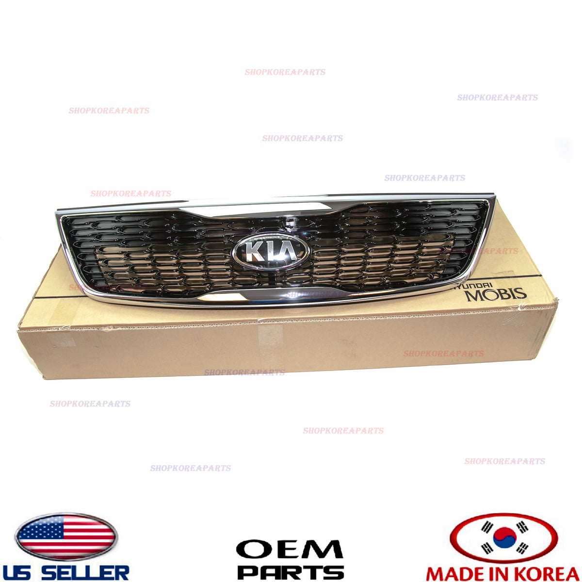 GENUINE Front Bumper Radiator Grille Chrome OEM Kia Sorento 2014-2015
