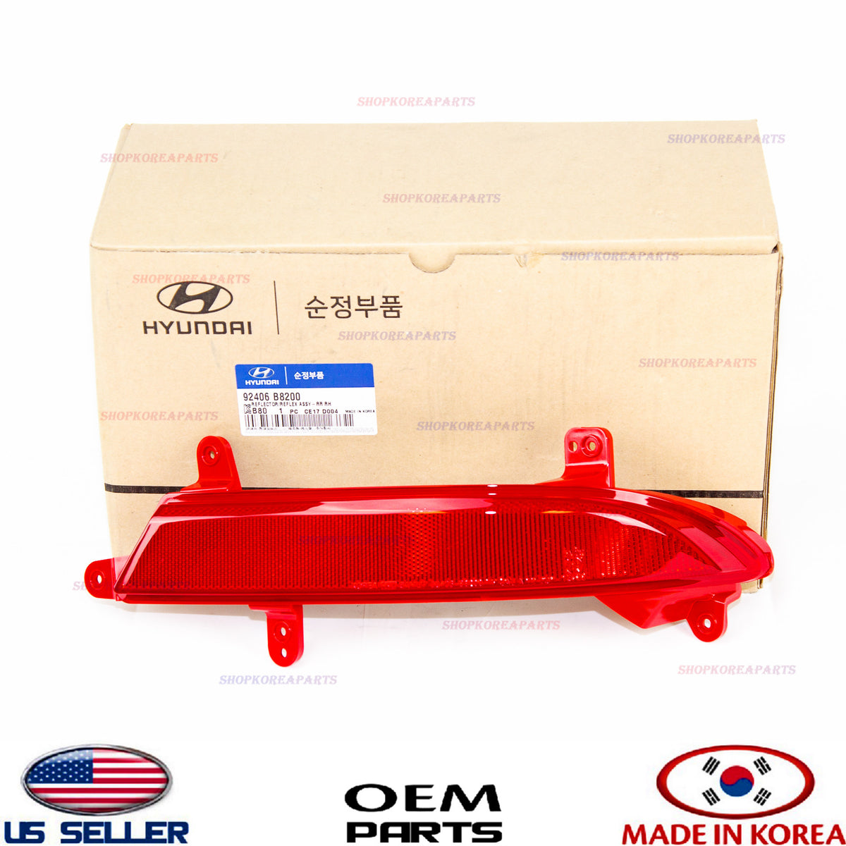GENUINE OEM Rear Bumper Right Reflector Passenger Side 2013-2016 Santa Fe XL
