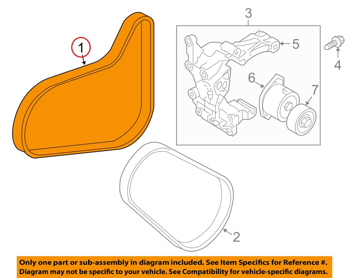 GENUINE Fan Drive Belt V-Ribbed OEM Hyundai Kia 2.0L 2.4L *See compatibility