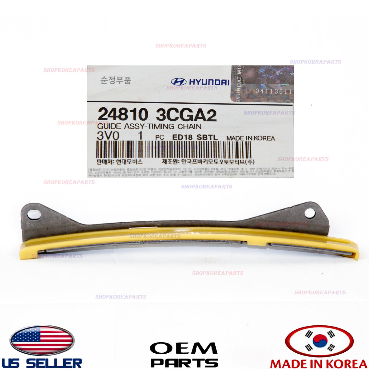 GENUINE Lower Engine Timing Chain Cam Tensioner Guide Hyundai Kia 3.3-3.8L 12-19