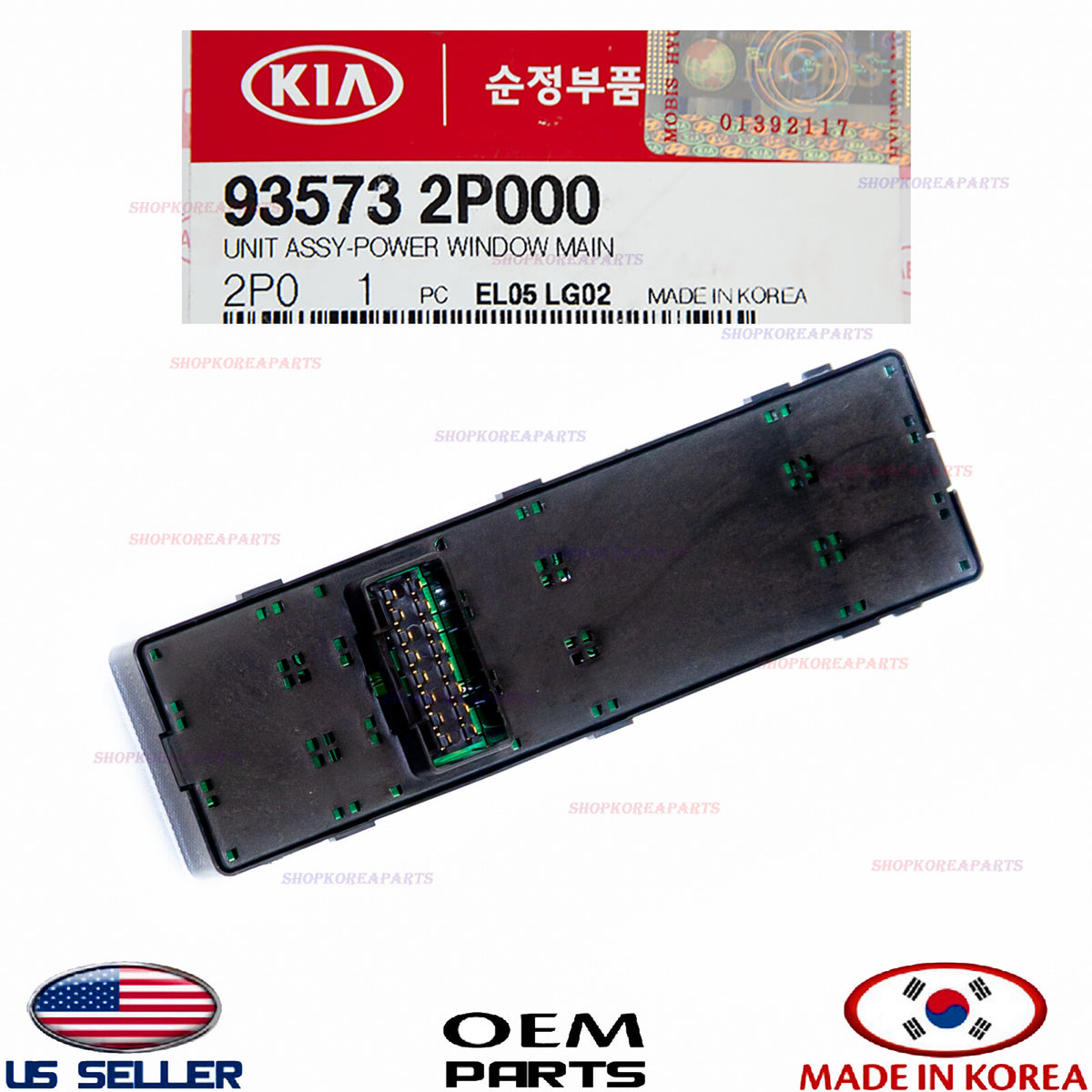OEM FRONT DOOR left DRIVER SIDE POWER WINDOW SWITCH "AUTO" KIA SORENTO 2011-2015