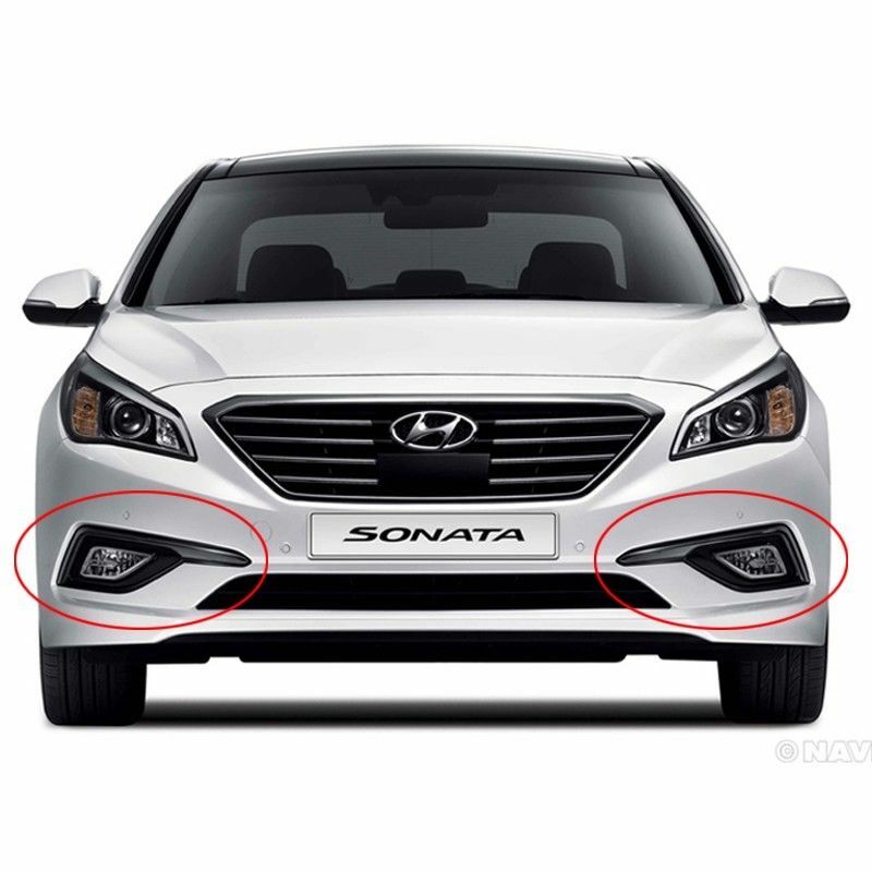 FRONT FOG LIGHT COVER LEFT BEZEL TRIM FRAME GENUINE! SONATA 2015-2017 86521C1110