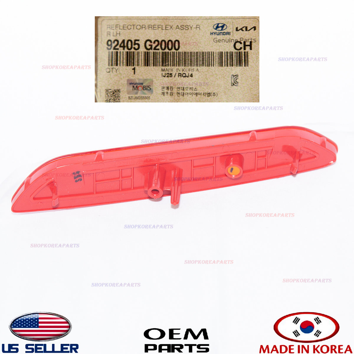 GENUINE OEM Rear Bumper Reflector Left DRIVER Side 2017-2022 Hyundai Ioniq