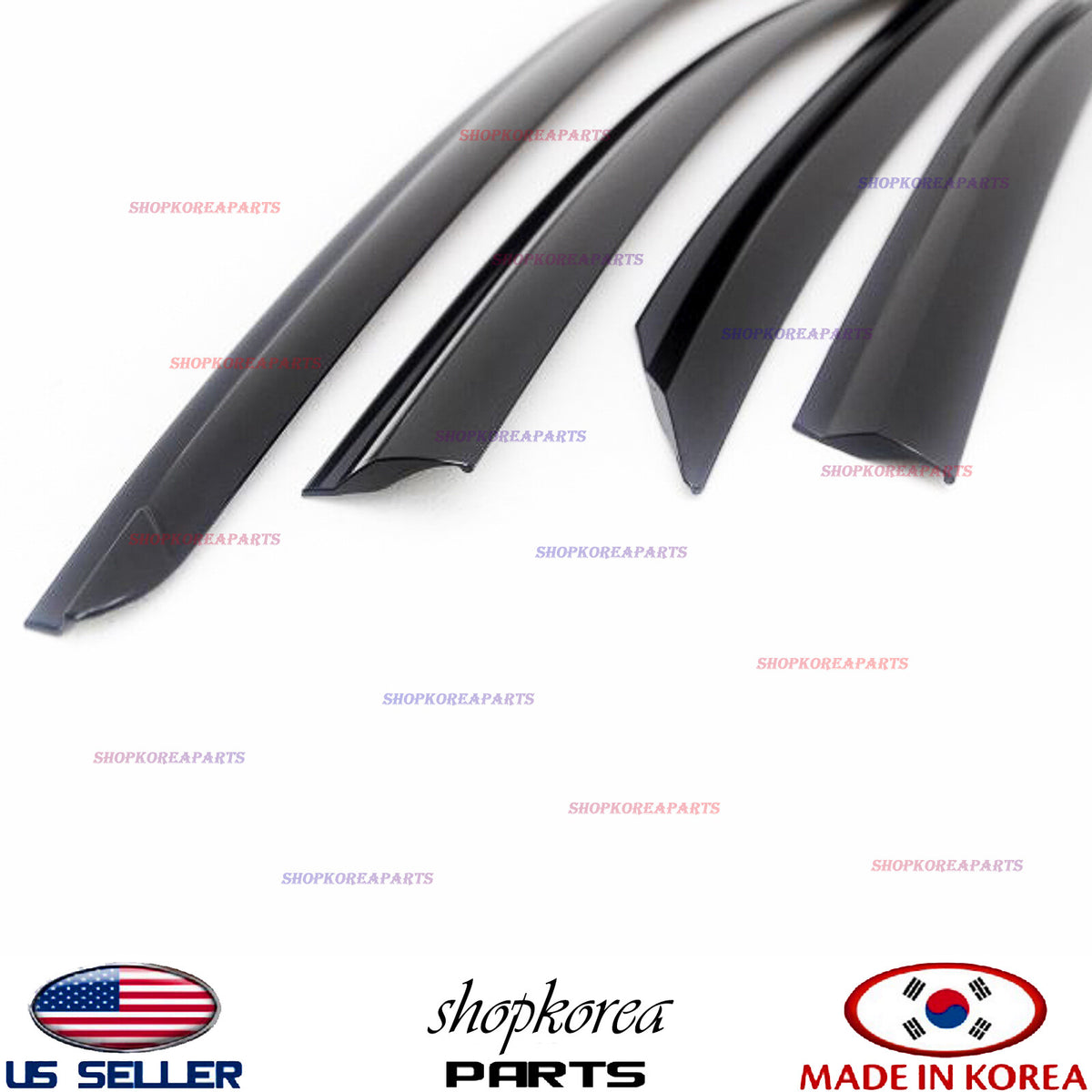 NEW SMOKED DOOR VISOR WINDOW VENT DEFLECTOR 6PCS !! fits TOYOTA CAMRY 2015-2017