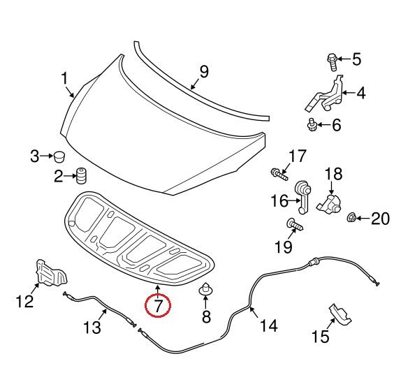 HOOD INSULATION PAD LINER HEAT SHIELD OEM! ELANTRA GT HATHCBACK 13-17 81125A5000