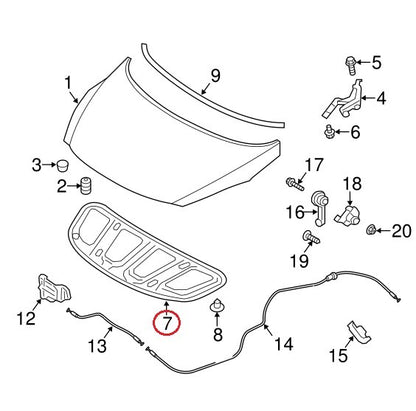 HOOD INSULATION PAD LINER HEAT SHIELD OEM! ELANTRA GT HATHCBACK 13-17 81125A5000
