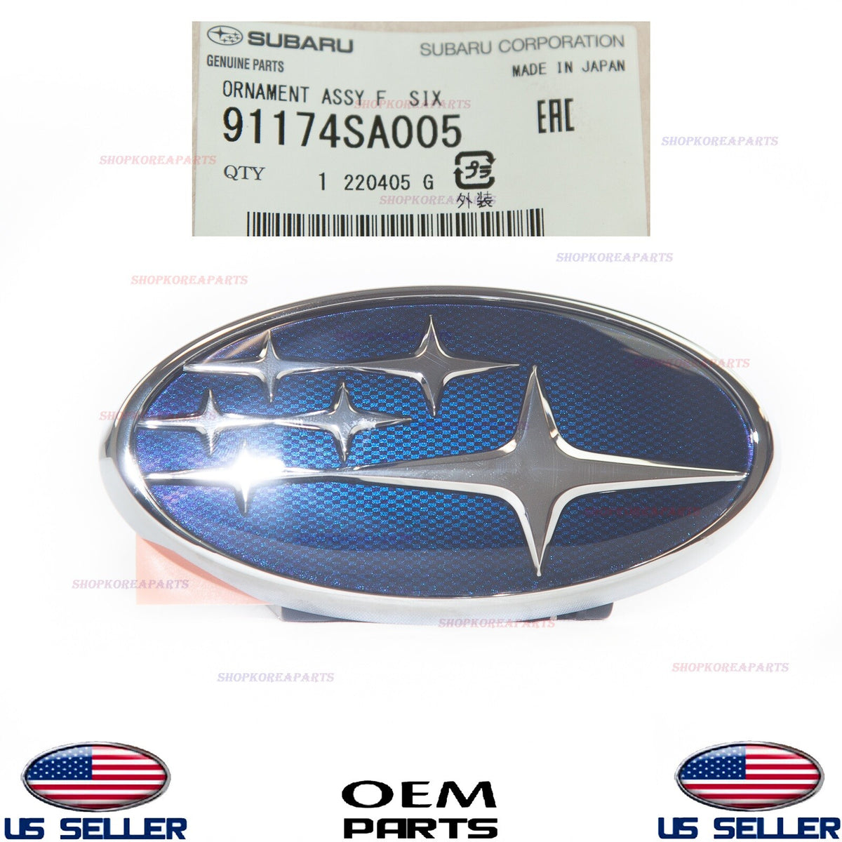GENUINE OEM Rear Emblem Badge Logo Subaru *See Compatibility 91174-SA005