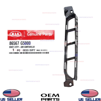 GENUINE OEM LEFT Front Driver Side Bumper Air Curtain Duct 2017-2019 Kia Niro
