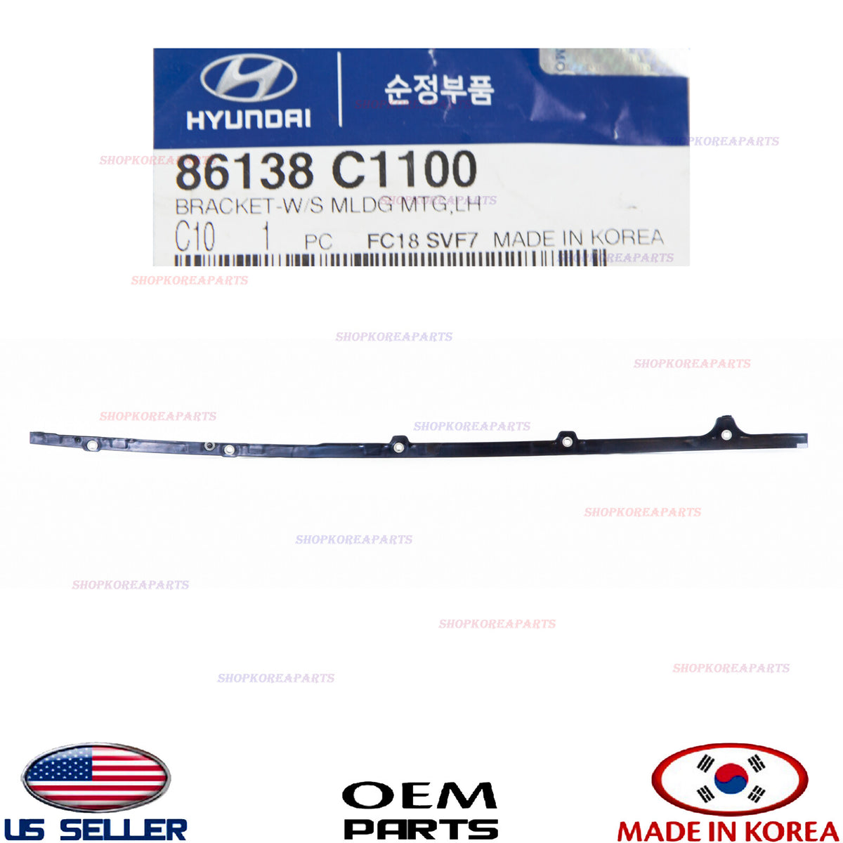 GENUINE Bracket Front LEFT Windshield Pillar Molding ⭐ HYUNDAI SONATA 2015-2019