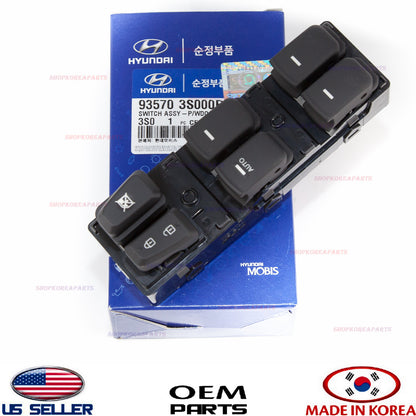 GENUINE Front Door Window Main Switch Left Driver Side Black OEM Sonata 2011-14