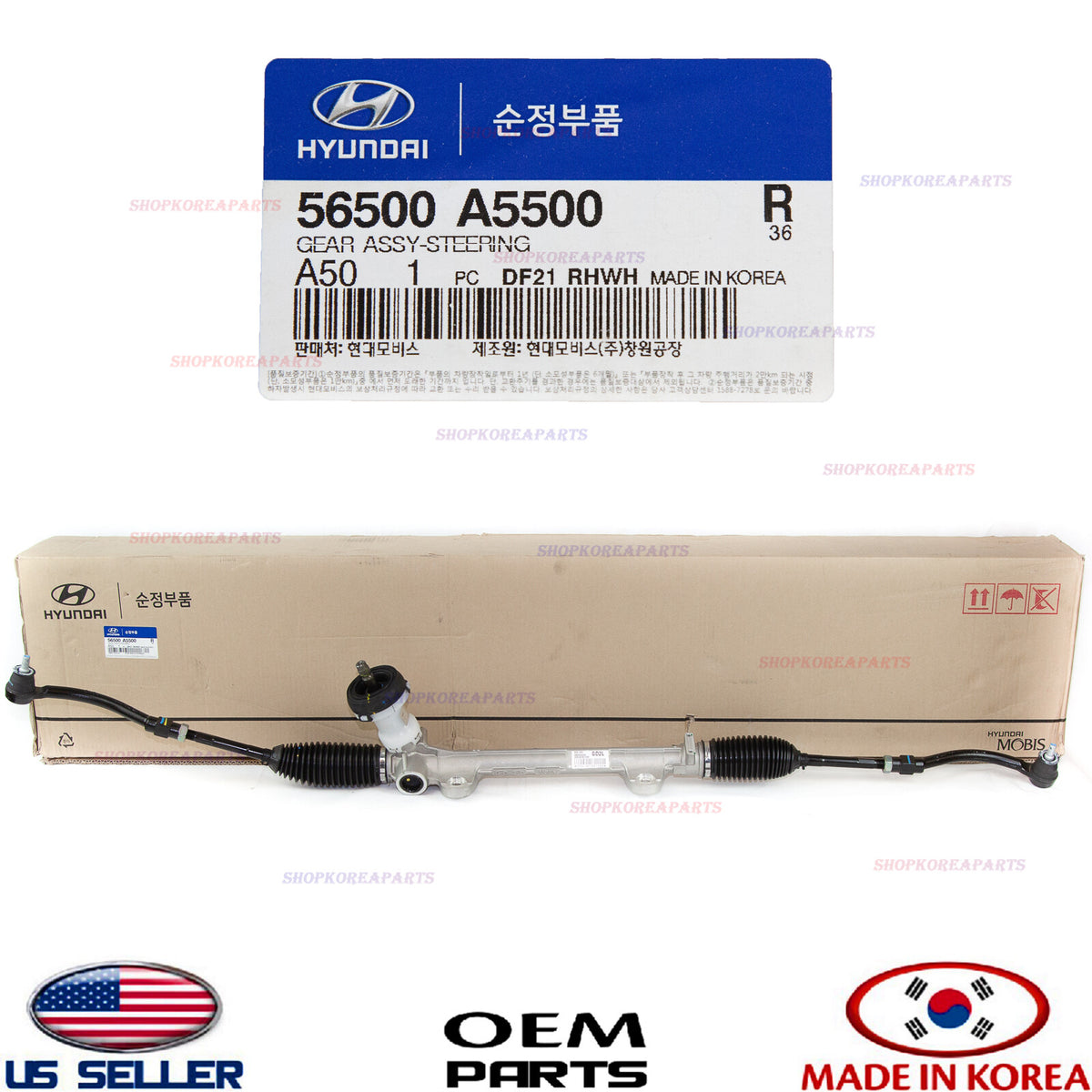 GENUINE Steering Gear Rack And Pinion Assy OEM Hyundai Veloster Elantra GT Coupe