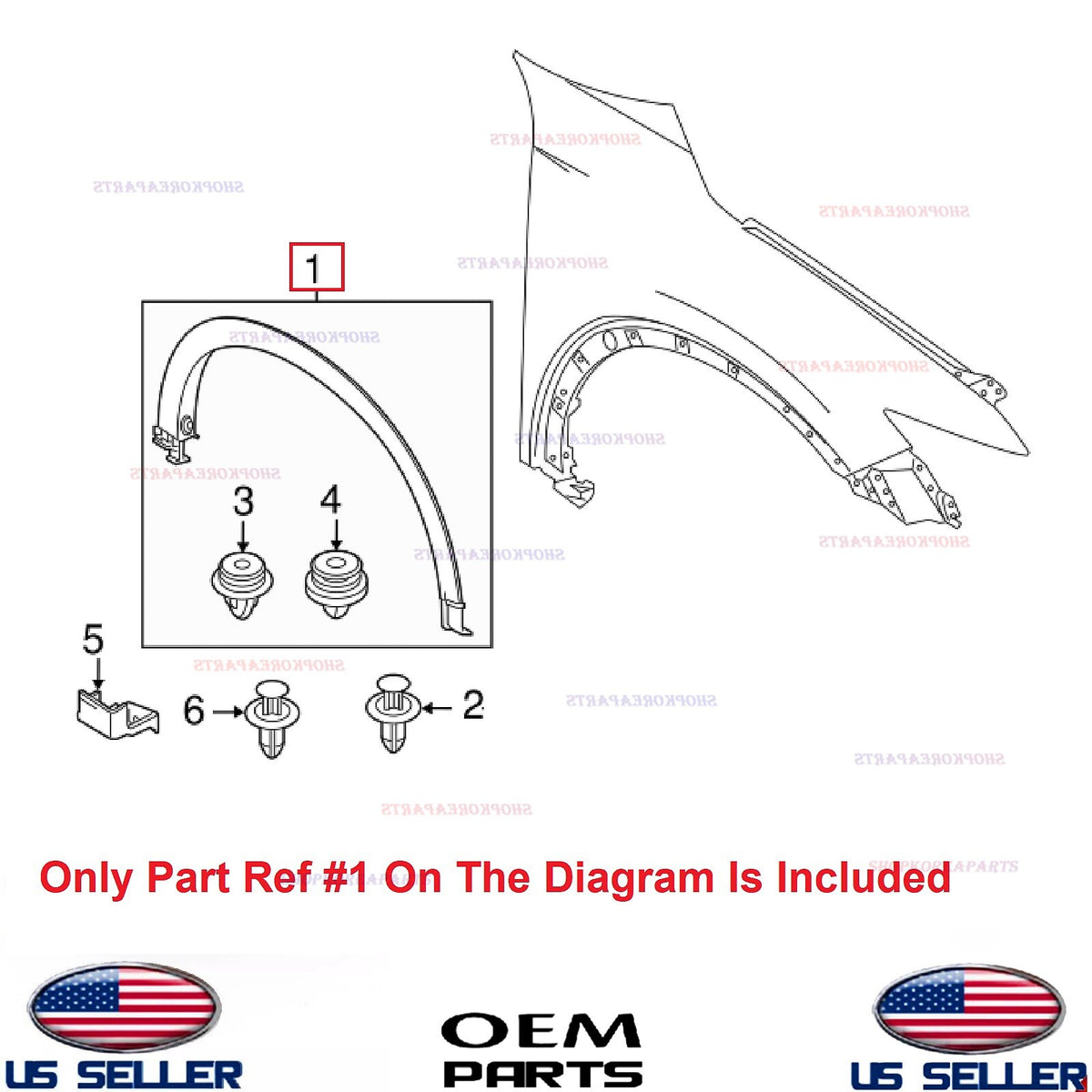 GENUINE OEM RIGHT Passenger Side Front Wheel Arch Molding 2022-2025 Mazda CX-5