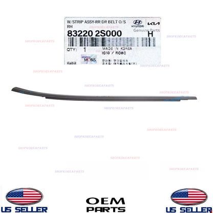 GENUINE OEM Rear Right Passenger Side Door Belt Molding 2010-2015 Hyundai Tucson