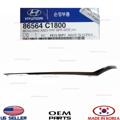 GENUINE Front Bumper Lower Chrome Molding RIGHT Pass Side OEM SONATA sport 18-19