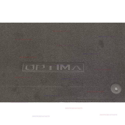FITS: 16 - 20 KIA OPTIMA FLOOR MAT SET 4PC W/BLACK OPTIMA LOGO OEM NEW