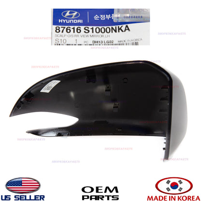 GENUINE BLACK Mirror Cover Cap Driver Side ⭐OEM⭐ HYUNDAI SANTA FE 2019-2020