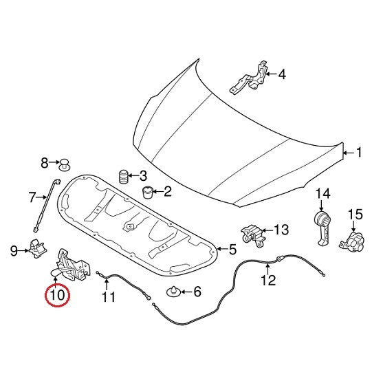 ✅GENUINE✅ Hood Lock Latch Assy ⭐OEM⭐ Kia Forte 2017-2018 81130A7610