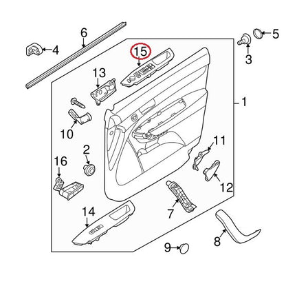 OEM FRONT DOOR left DRIVER SIDE POWER WINDOW SWITCH "AUTO" KIA SORENTO 2011-2015