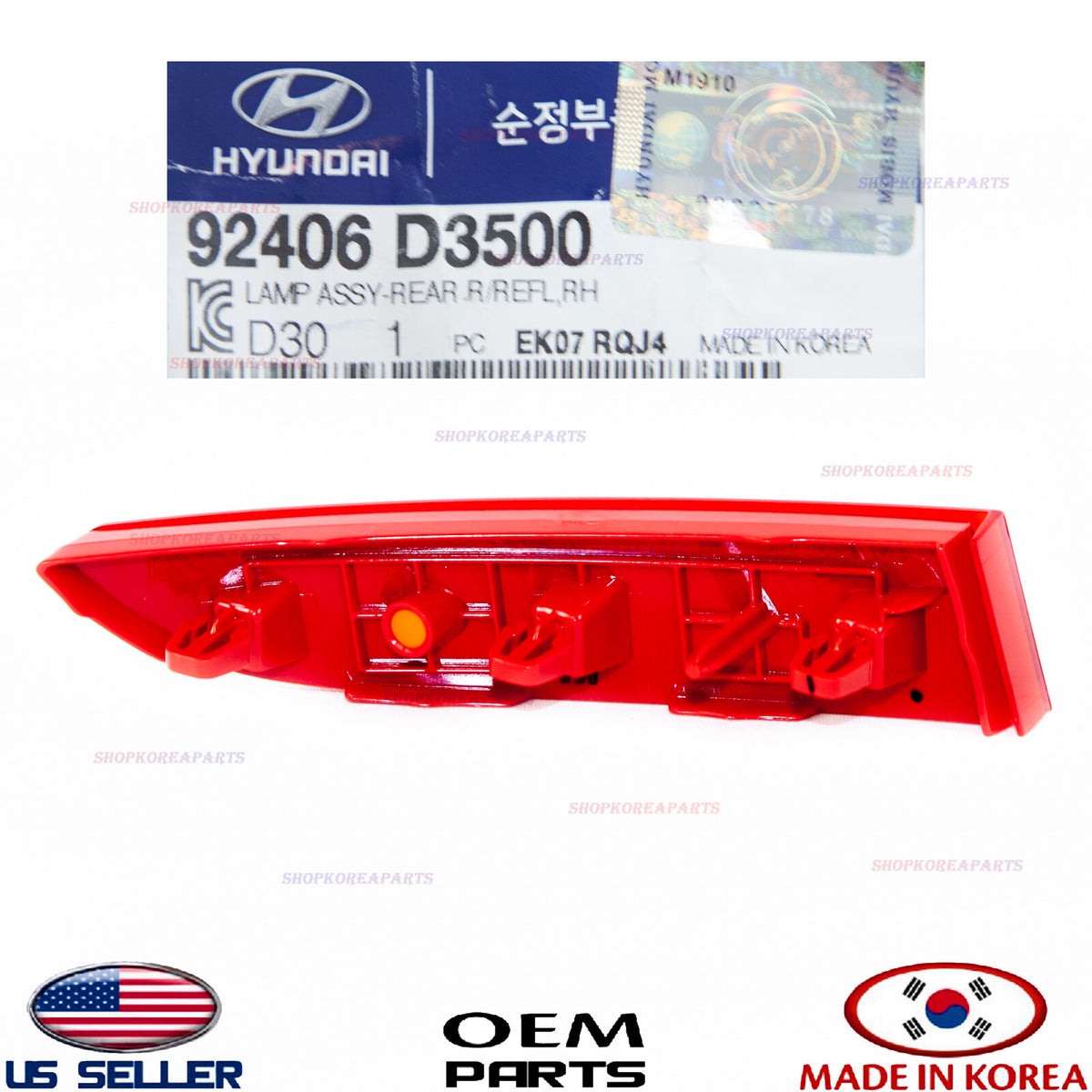 GENUINE Rear Bumper Reflector RIGHT Passenger Side ⭐OEM Hyundai Tucson 2019-2021