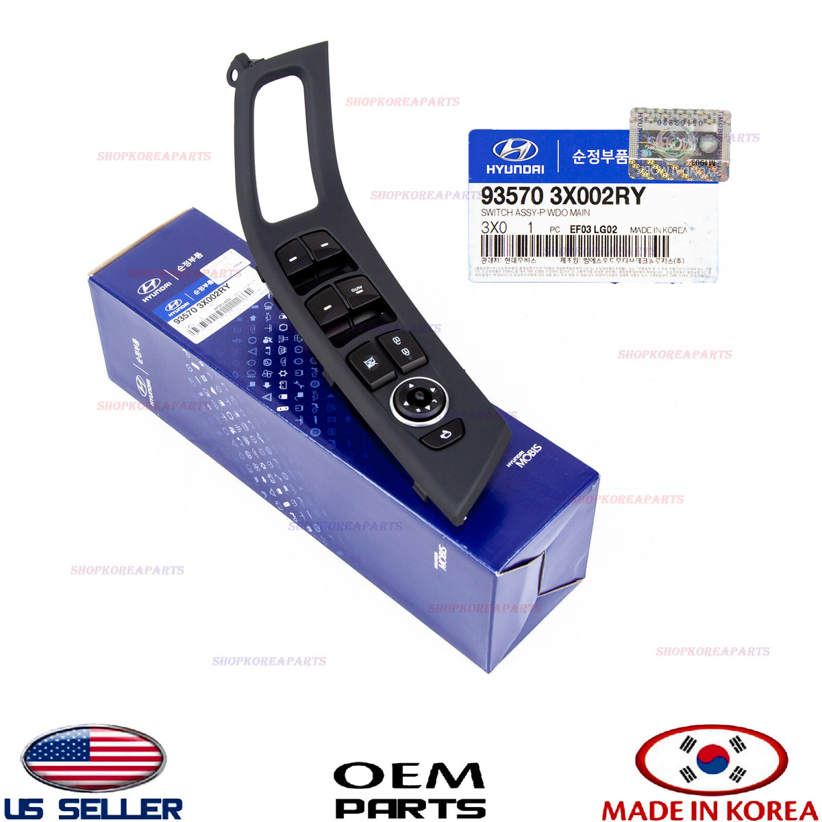 GENUINE Main Front Left Power Window Switch *AUTO Button OEM Elantra 2014-2016