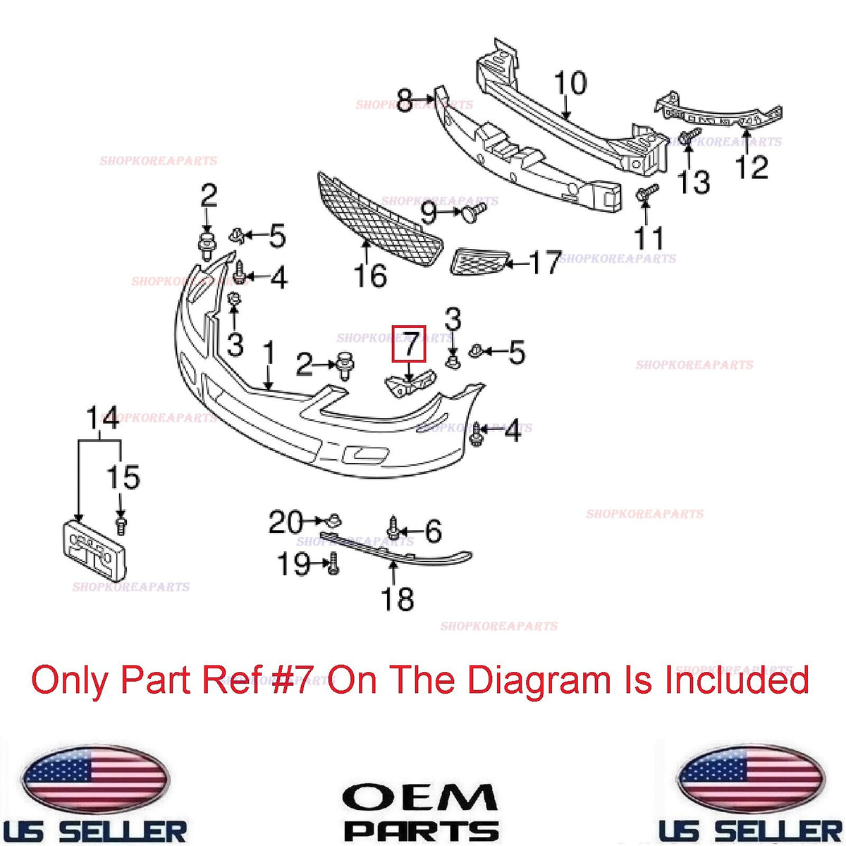 GENUINE OEM Bumper Front Bracket Mounting LEFT Driver Side 2003-2008 Mazda 6