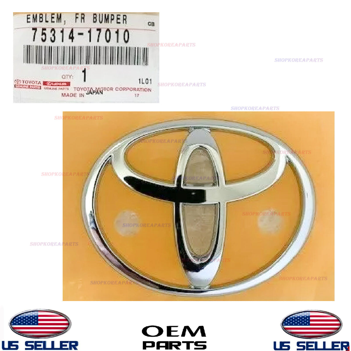 GENUINE Front Bumper Emblem Logo ⭐⭐⭐ Celica 1994-1999 MR2 1991-1995 75314-17010