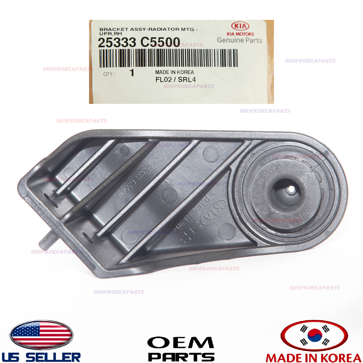 Radiator Upper Mounting Bracket RIGHT Passenger Side OEM Sorento 2.4L 2016-2020