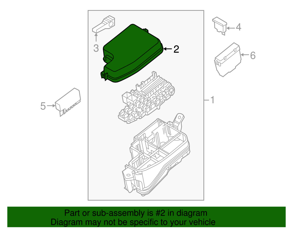 GENUINE OEM Fuse Box Upper Cover 2014-2016 Mazda 3 BHR1-66-761A