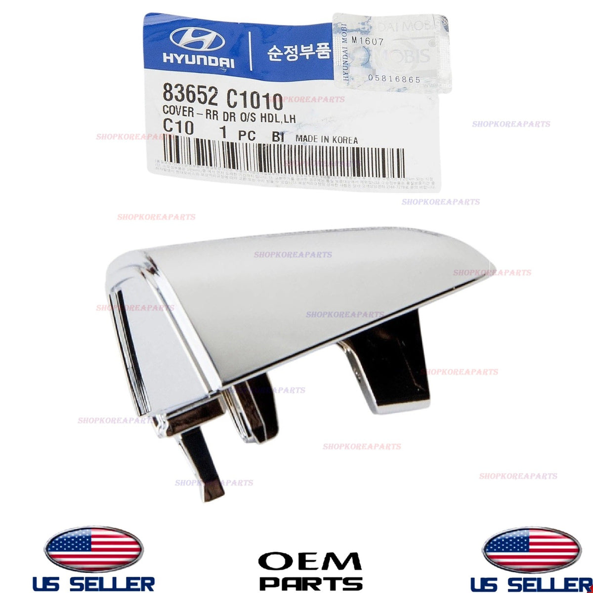 GENUINE Rear LEFT Driver Side Door Outside Handle Cover 2015-2019 Hyundai Sonata
