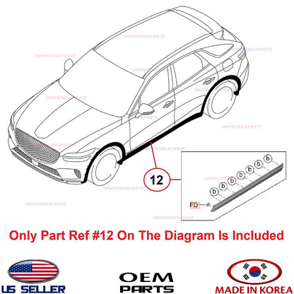 GENUINE Gray Front Door Lower Molding LEFT Driver Side OEM GV70 non Sport 22-26