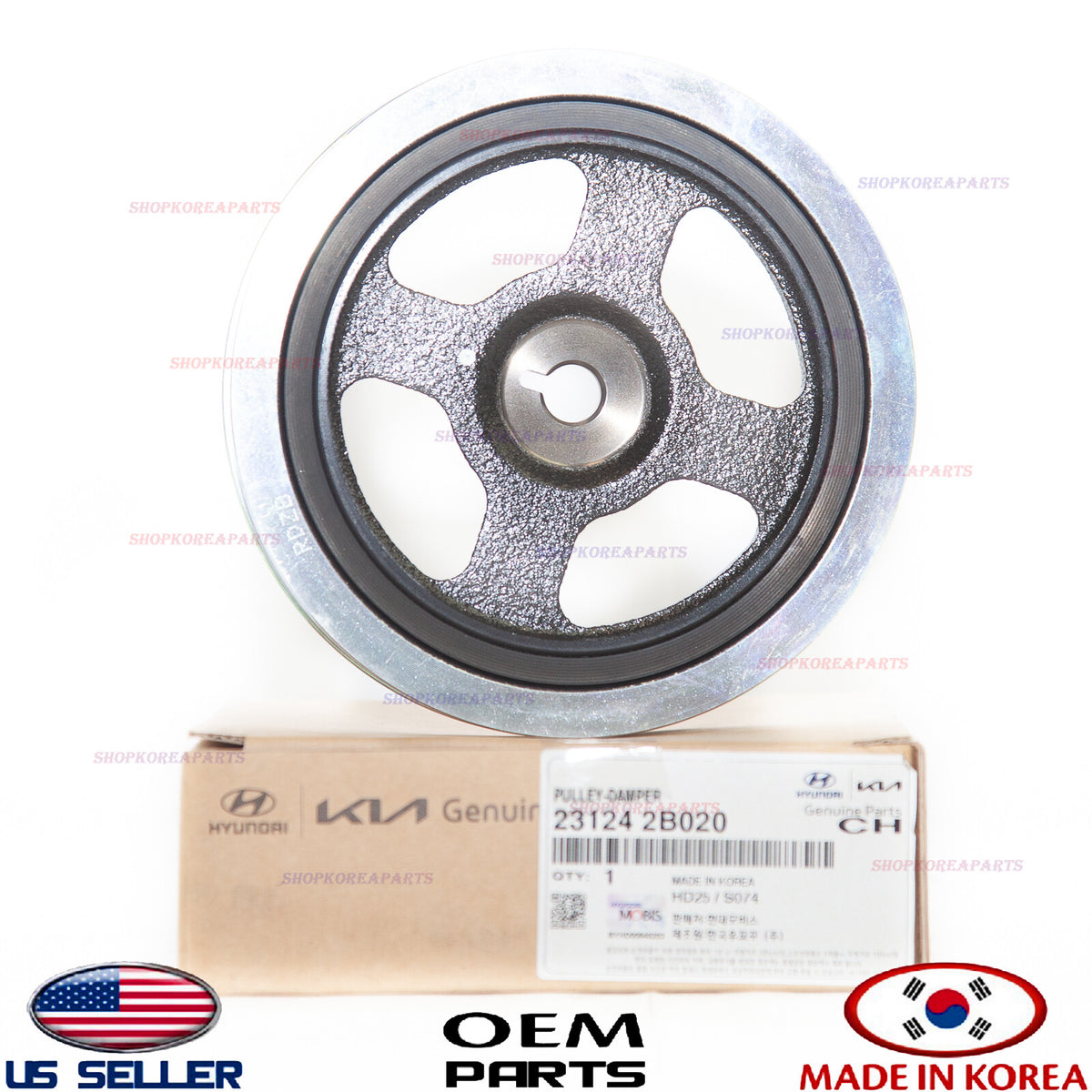 GENUINE Crankshaft Pulley. Vibration Damper⭐ HYUNDAI KIA 1.6L *See compatibility