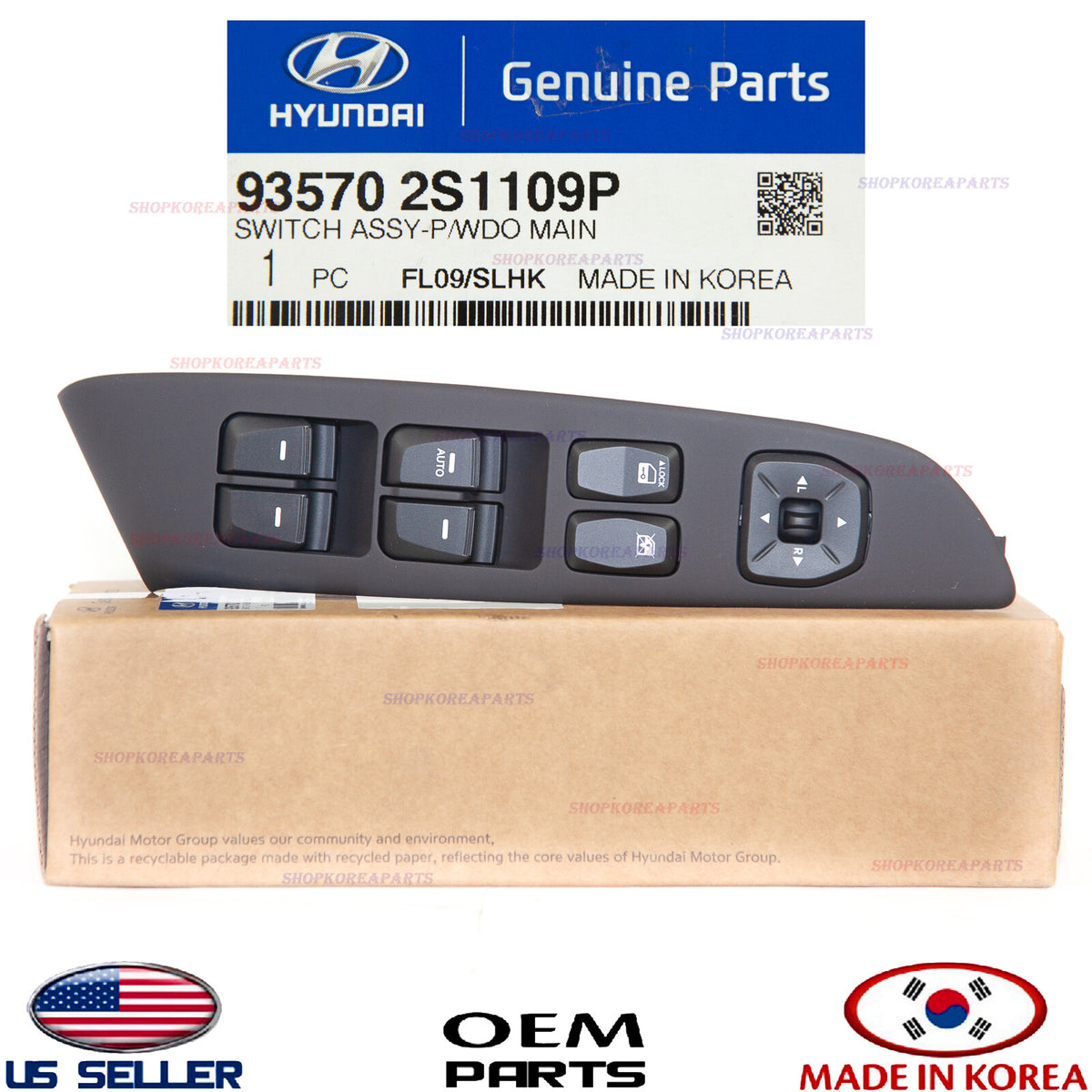 GENUINE Front LEFT Door Window Main Switch DRIVER SIDE ⭐OEM⭐ TUCSON 2010-2015
