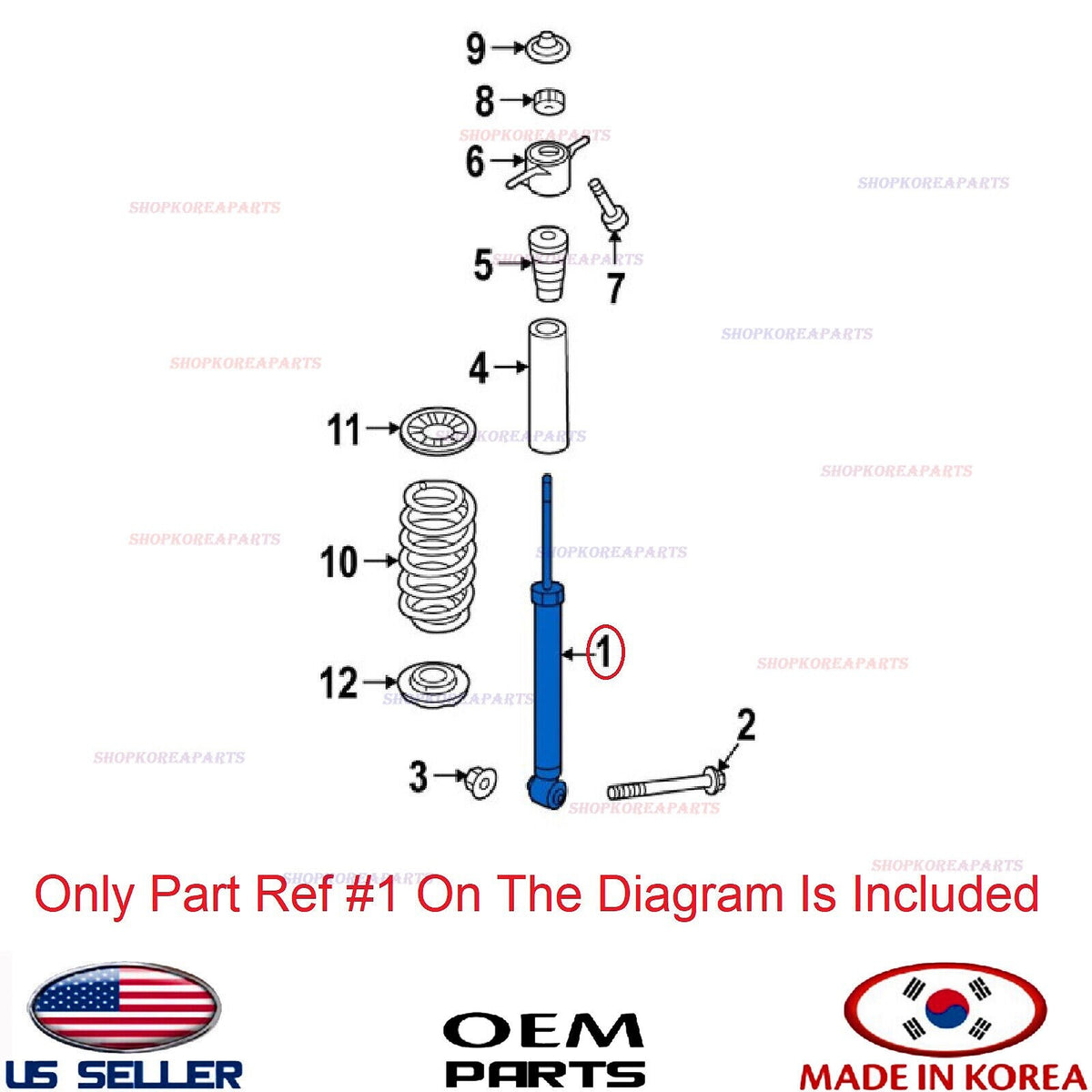 GENUINE Rear Suspension Shock Absorber ⭐OEM⭐ HYUNDAI ELANTRA 2017-2020