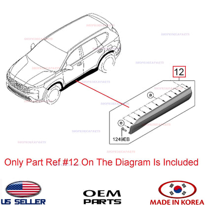 GENUINE Front Door Lower Molding BLACK LEFT Driver Side OEM⭐ Santa Fe 2021-2023