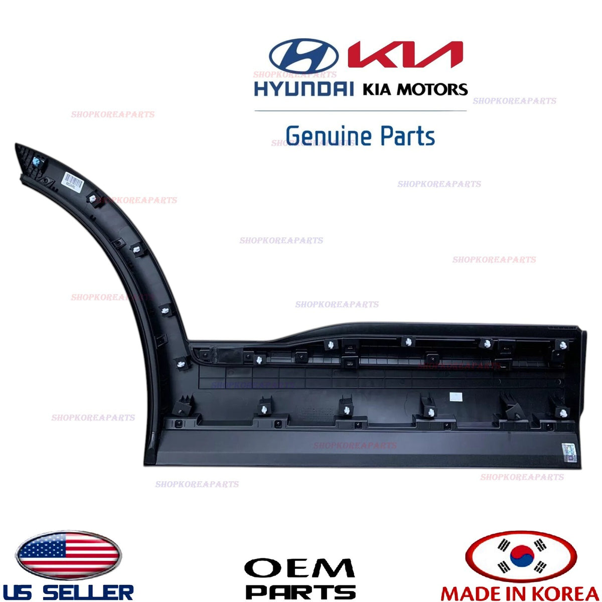 GENUINE Rear Door Lower Molding LEFT Driver Side DARK Chrome 2019-2023 Santa Fe