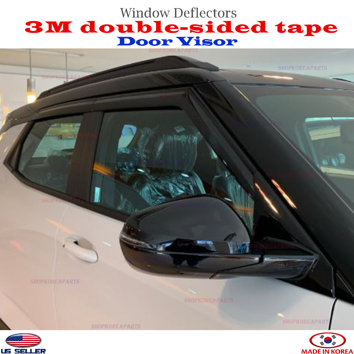 Door Visor Vent Shade Rain Window Guard 4pcs for 2021-2026 Chevrolet Trailblazer