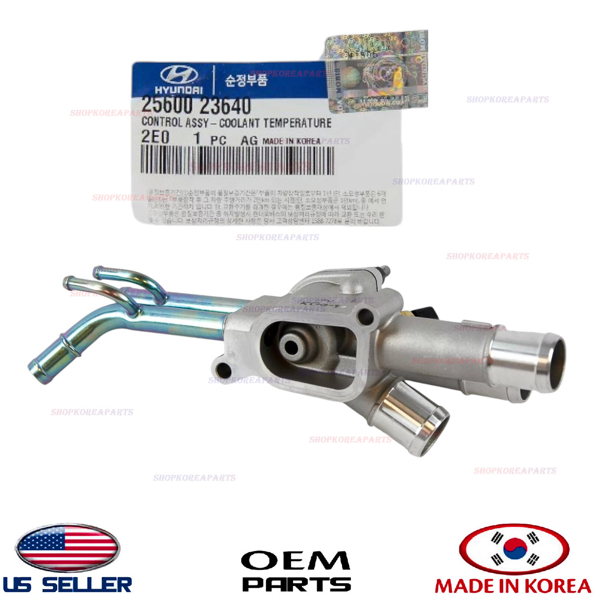 OEM Thermostat Housing w/ Sensor GENUINE Various Hyundai Kia 2560023640