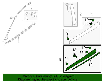 GENUINE Front Door Lower Molding LEFT Driver Side 2016-2021 Mazda CX-3