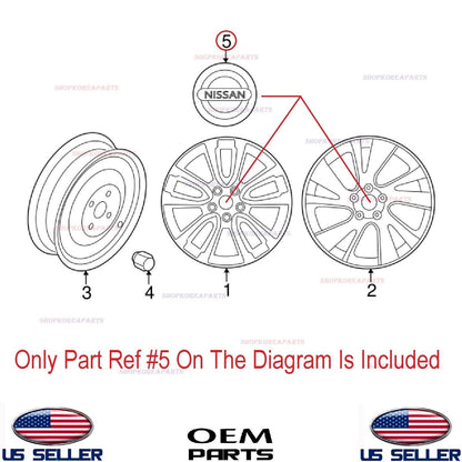 GENUINE Wheel Center Hub Cap Ornament ⭐OEM⭐ Maxima 2016-18 Versa 2017-2019