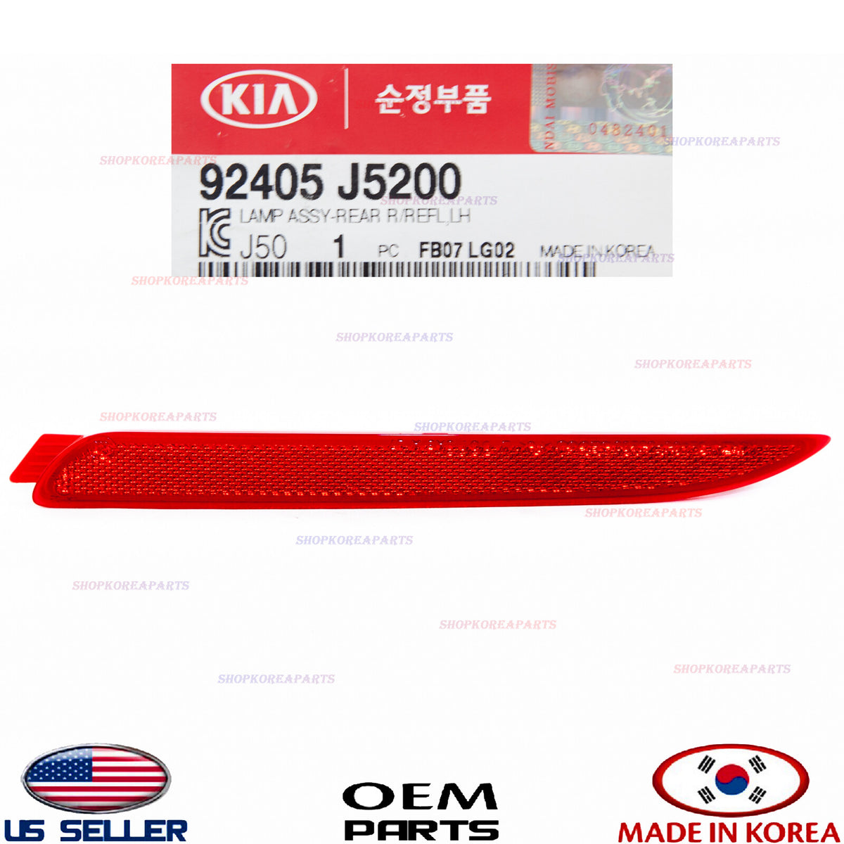 GENUINE Rear Bumper Reflector LEFT Driver Side ⭐OEM⭐ Kia Stinger GT 2018-2021