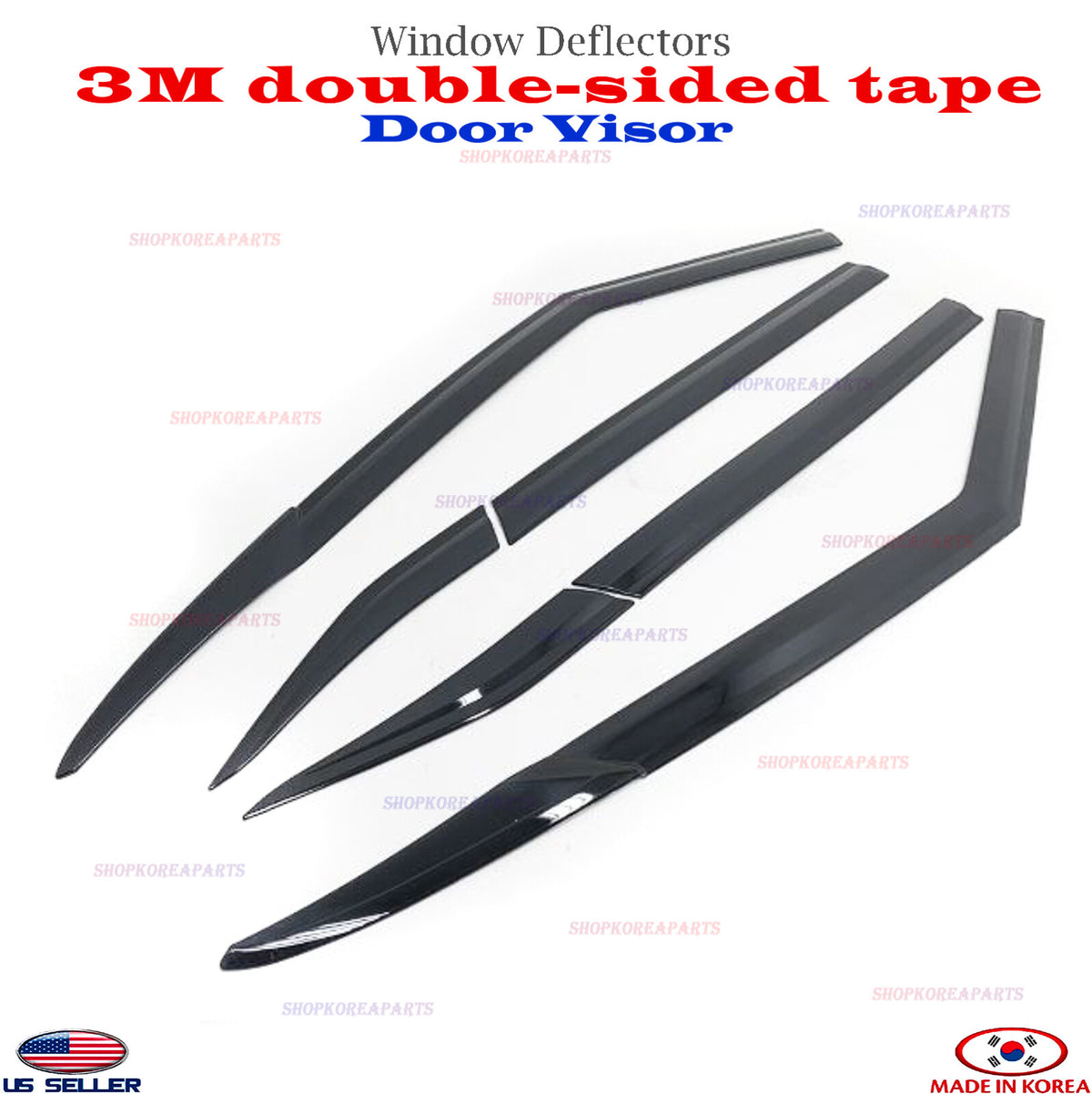 ⭐6pcs⭐ Door Visors for 2020-2025 Kia Seltos Window Visors Black Trim Side Guard